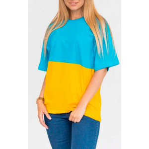 Tricou GBI Galben-albastru (OVERSIZE)